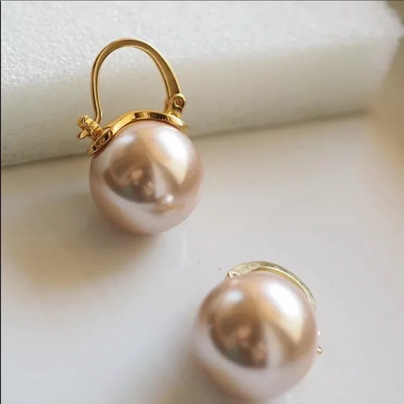 Kate Spade Rose Gold Pearl Earrings - Picture 2 of 4